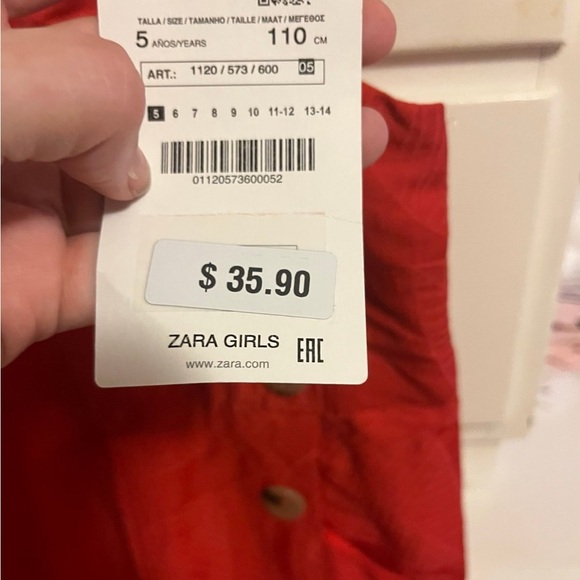 Zara Girls Soft Collection 5 Year Red Jumpsuit - Picture 4 of 4